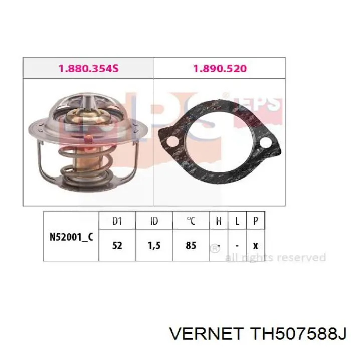 Термостат в корпусе Vernet TH507588J цена, от 8.71 USD