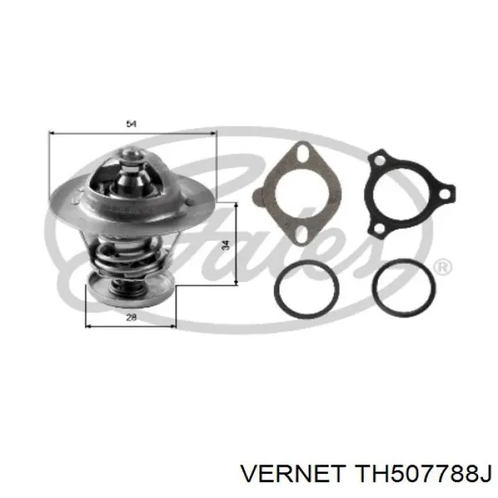 Termostato, refrigerante TH507788J Vernet