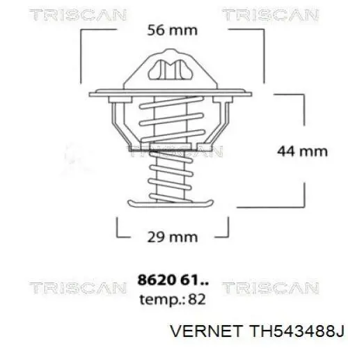 Купить TH543488J Vernet Автомобильный термостат