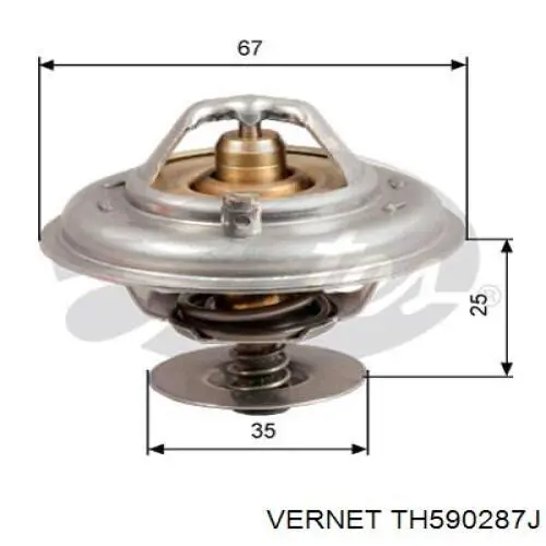 Термостат в корпусе Vernet TH590287J цена, от 10.14 USD