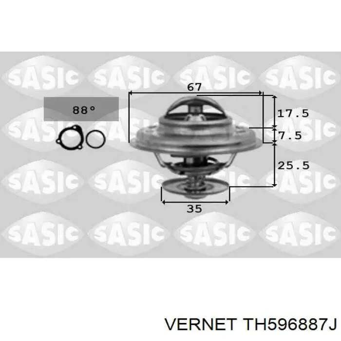 TH596887J Vernet Авто термостат