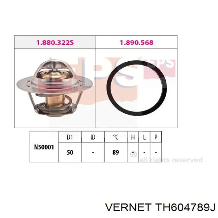 TH604789J Vernet Авто термостат