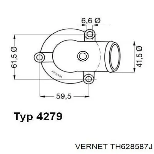 Купить TH628587J Vernet Автомобильный термостат