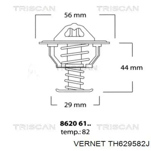 Термостат в сборе Vernet TH629582J