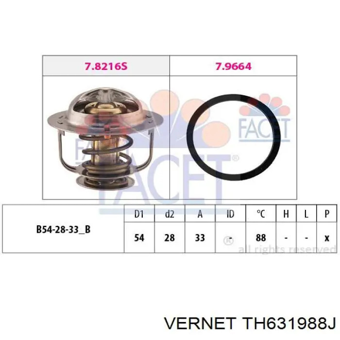 Termostato, refrigerante TH631988J Vernet