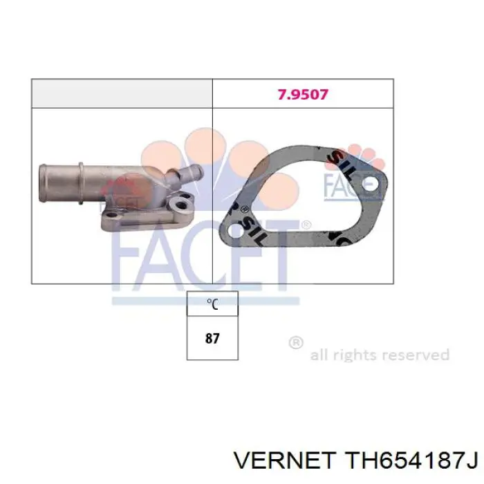 Caja del termostato TH654187J Vernet