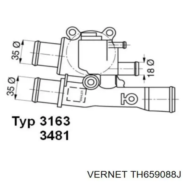 Купить TH659088J Vernet Автомобильный термостат
