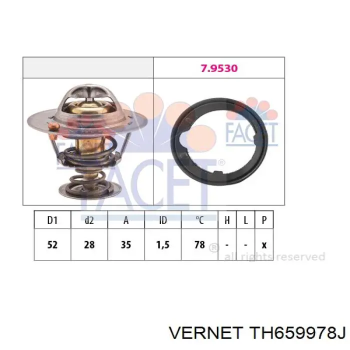 Купить TH659978J Vernet Автомобильный термостат