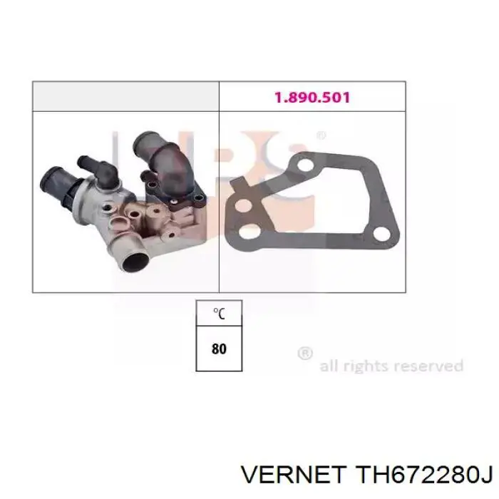 Купить TH672280J Vernet Автомобильный термостат