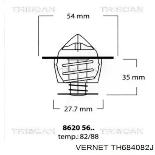Термостат в корпусе Vernet TH684082J цена, от 9.86 USD