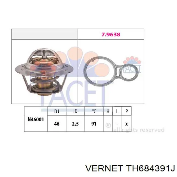 Термостат в сборе Vernet TH684391J