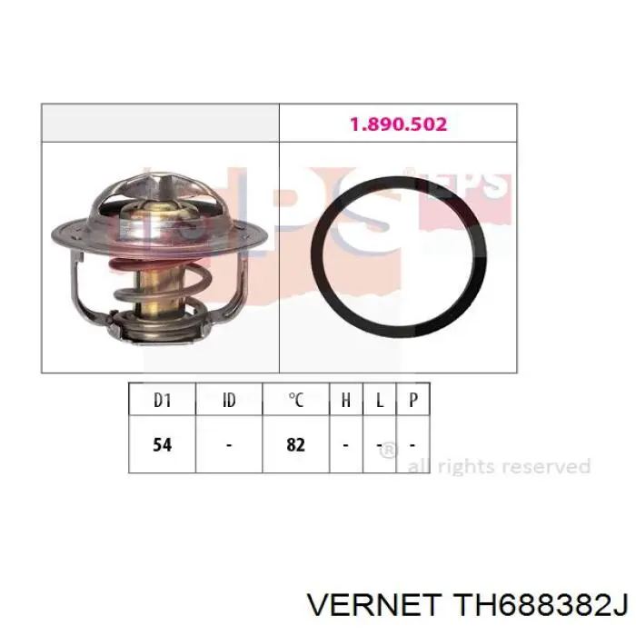 Термостат в корпусе Vernet TH688382J цена, от 18.36 USD