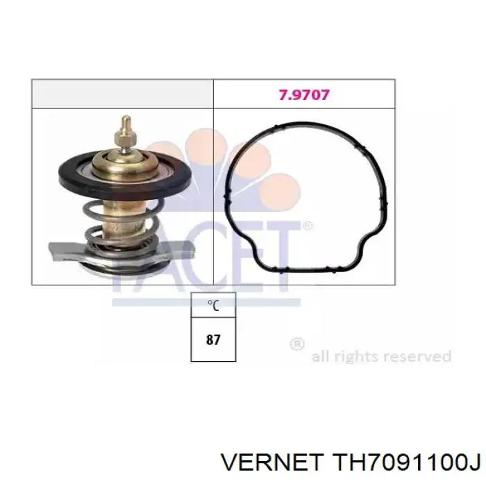 Термостат в сборе Vernet TH7091100J