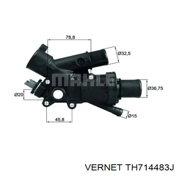 Termostato, refrigerante TH714483J Vernet