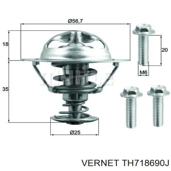 Термостат в корпусе Vernet TH718690J цена, от 10.68 USD