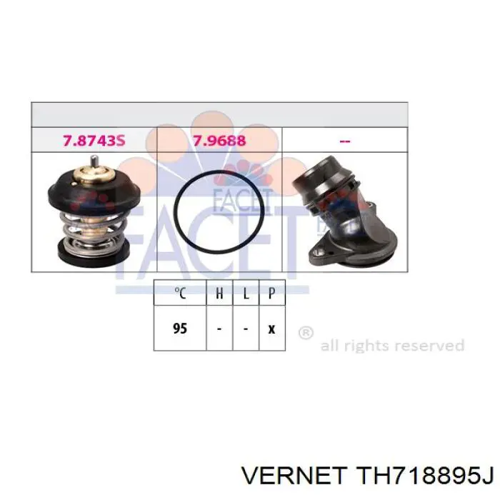 Купить TH718895J Vernet Автомобильный термостат