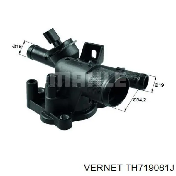 Термостат в корпусе Vernet TH719081J цена, от 36.35 USD