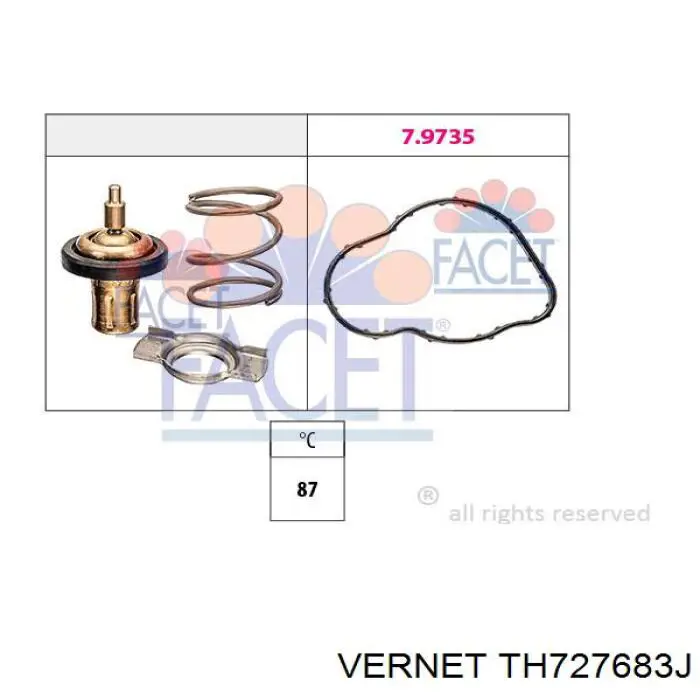 Кожух термостата Vernet TH727683J цена, от 31.70 USD