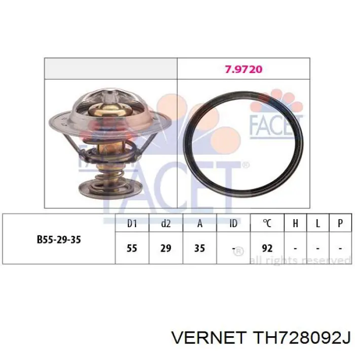 Termostato TH728092J Vernet