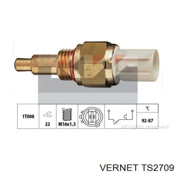 Датчик вентилятора радиатора Vernet TS2709