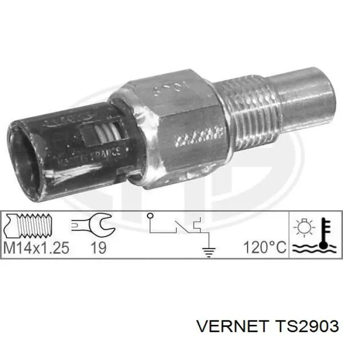 Датчик включения вентилятора радиатора TS2903 Vernet