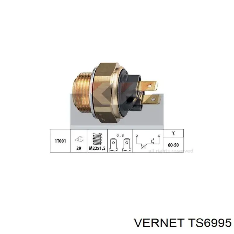 Датчик температуры радиатора Vernet TS6995 цена, от 4.58 USD