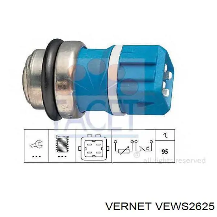 Датчик температури охолоджуючої рідини VEWS2625 Vernet