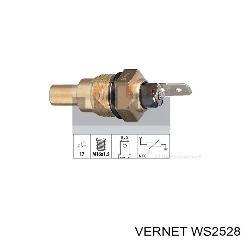 Купить WS2528 Vernet Термодатчик охлаждающей жидкости