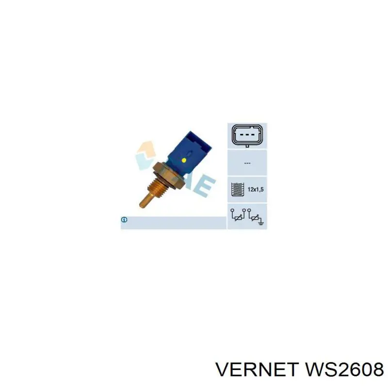 Sensor de temperatura del refrigerante WS2608 Vernet