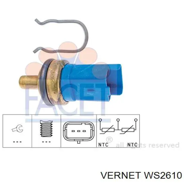 Датчик указателя температуры охлаждающей жидкости Vernet WS2610 цена, от 9.64 USD