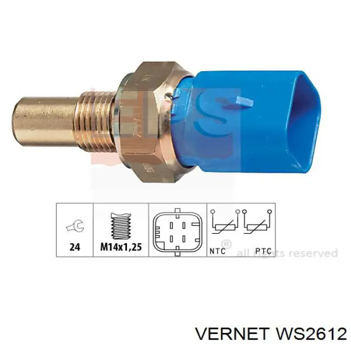 Купить WS2612 Vernet Термодатчик охлаждающей жидкости