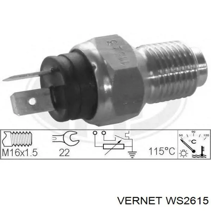 Датчик указателя температуры охлаждающей жидкости Vernet WS2615 цена, от 12.10 USD