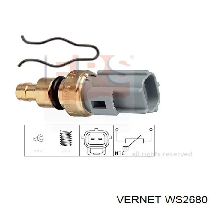 Датчик указателя температуры охлаждающей жидкости Vernet WS2680 цена, от 6.14 USD