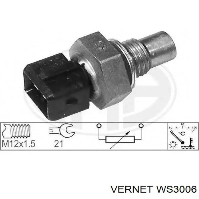 Датчик температури охолоджуючої рідини WS3006 Vernet
