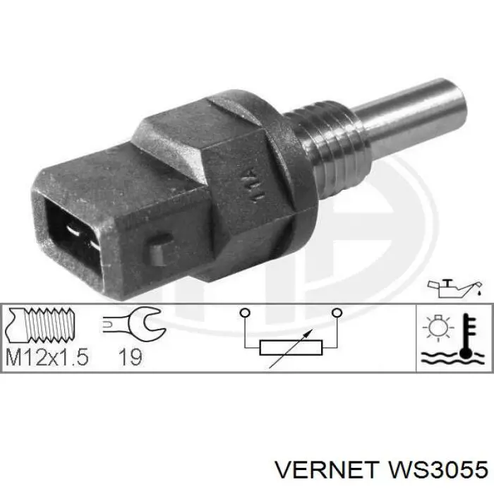 Sensor de temperatura del refrigerante WS3055 Vernet