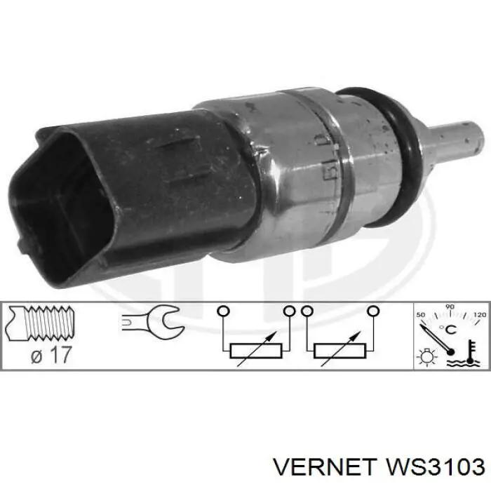 Датчик указателя температуры охлаждающей жидкости Vernet WS3103 цена, от 12.90 USD