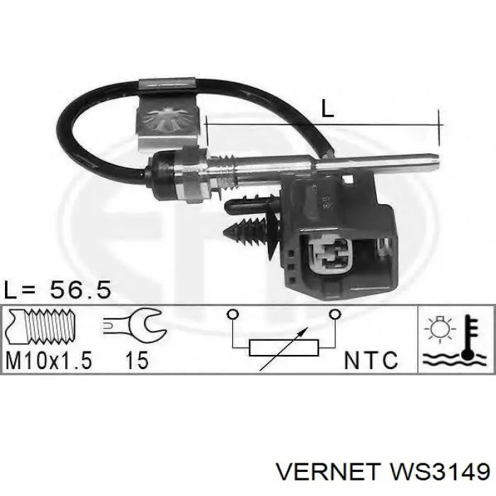 WS3149 Vernet датчик температуры охлаждающей жидкости
