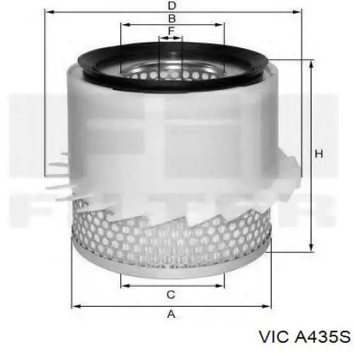 A435S Vic Воздушный фильтр двигателя