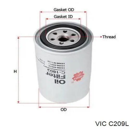 Фильтр очистки масла центробежный Vic C209L цена, от 6.11 USD