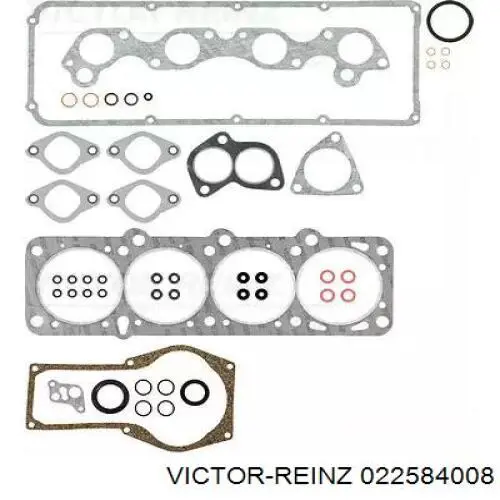 02-25840-08 Victor Reinz комплект прокладок двигателя верхний
