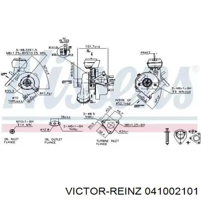 Прокладка турбины 041002101 Victor Reinz