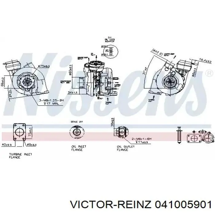 Прокладка турбины монтажный комплект Victor Reinz 41004801