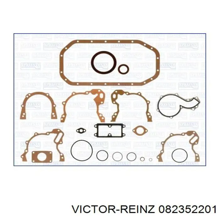 08-23522-01 Victor Reinz комплект прокладок двигателя нижний