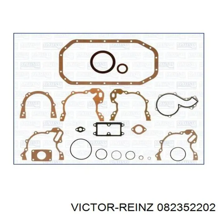 082352202 Victor Reinz комплект прокладок двигателя нижний