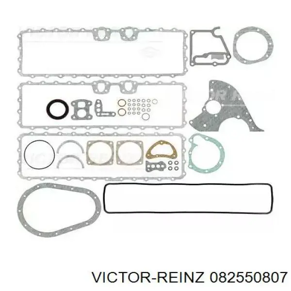 082550807 Victor Reinz комплект прокладок двигателя нижний