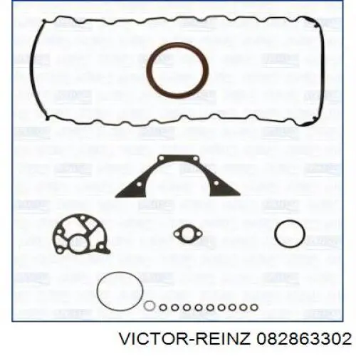 082863302 Victor Reinz комплект прокладок двигателя нижний