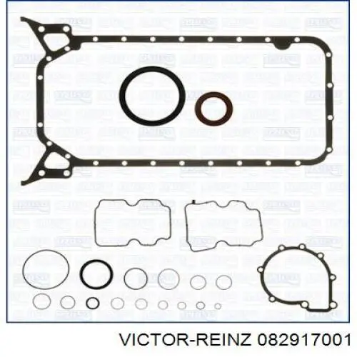 082917001 Victor Reinz комплект прокладок двигателя нижний