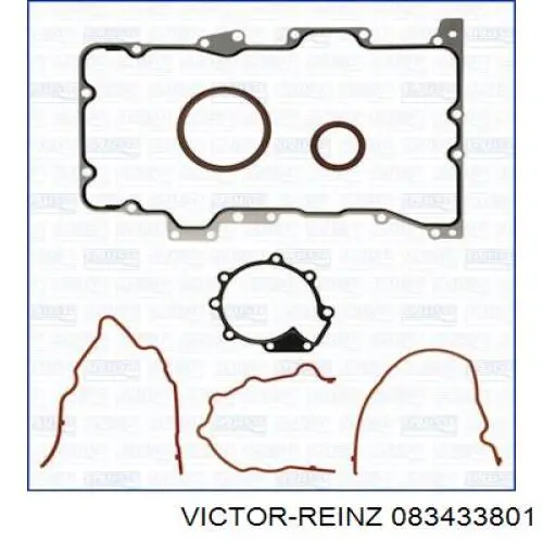 083433801 Victor Reinz комплект прокладок двигателя нижний