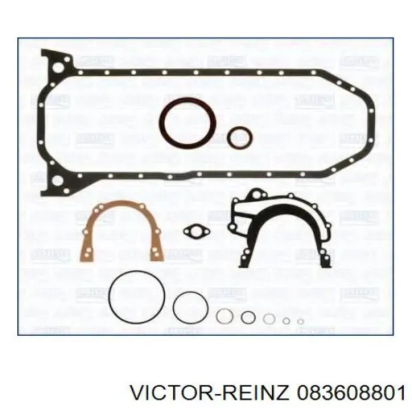 Нижний комплект прокладок двигателя 083608801 Victor Reinz