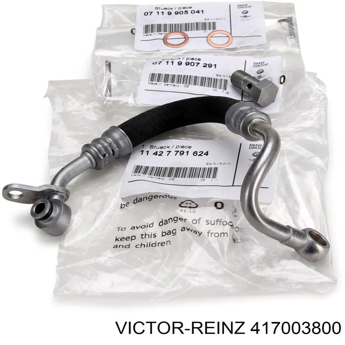 Прокладка шланга подачи масла к турбине Victor Reinz 417003800 цена, от 0.21 USD